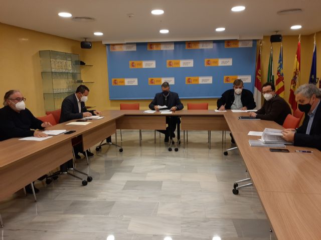 Rio Mula. Embalse de la Cierva. El presidente de la CHS recibe al alcalde de Mula - 1, Foto 1