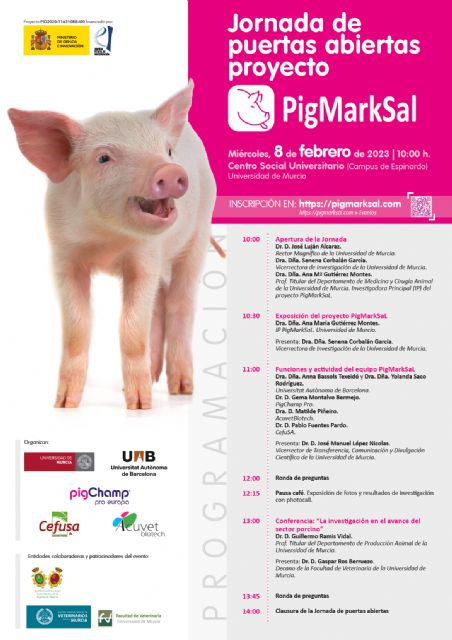 La UMU celebra este miércoles una jornada para difundir los resultados del proyecto de investigación PigMarkSal sobre la salud porcina - 1, Foto 1