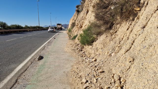 El PSOE de Lorca denuncia el lamentable estado de abandono del carril bici de la Avenida Fuerzas Armadas - 1, Foto 1