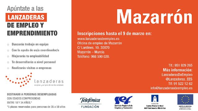 Mazarrrón contará en marzo con una lanzadera de empleo para fomentar la inserción laboral de 20 personas - 1, Foto 1