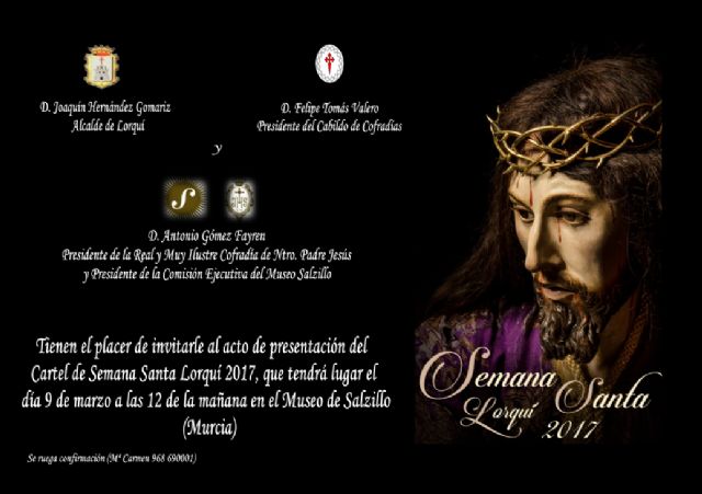 Presentación Cartel Semana Santa Lorquí 2017  Nazareno de Salzillo - 1, Foto 1