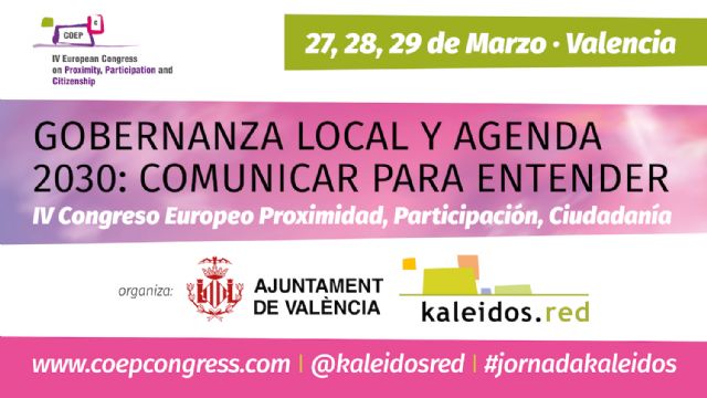 Del 27 al 29 de marzo, Valencia acoge un congreso europeo para compartir políticas de proximidad, de participación ciudadana y utilidad pública - 2, Foto 2
