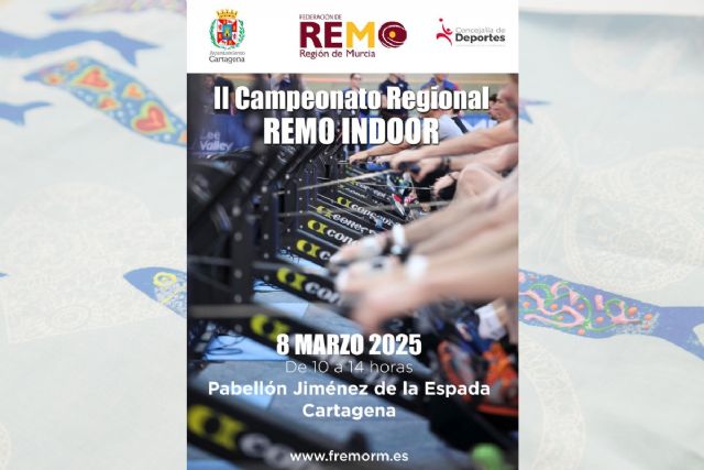 Campeonato regional de remo en sala este sábado en Cartagena - 1, Foto 1