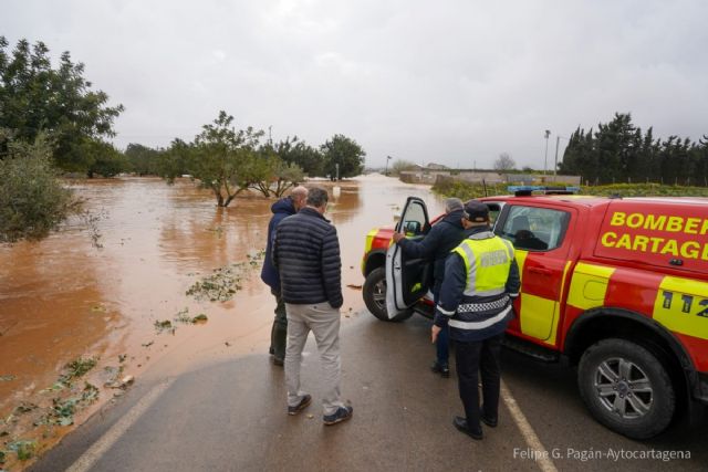 Abiertas al tráfico todas las carreteras y vías de Cartagena afectadas por la lluvia - 1, Foto 1