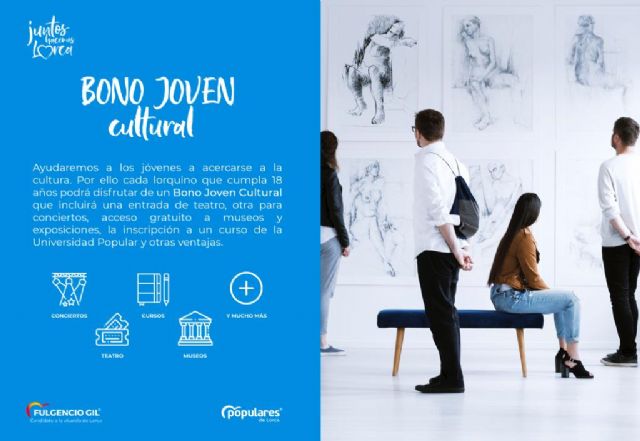 Fulgencio Gil anuncia la puesta en marcha del Bono Joven que permitirá a quienes cumplan 18 años disfrutar de entradas gratis para eventos culturales, museos y conciertos - 1, Foto 1