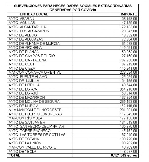 6,1 millones para ayudar a las familias a combatir los efectos de la covid-19, Foto 2