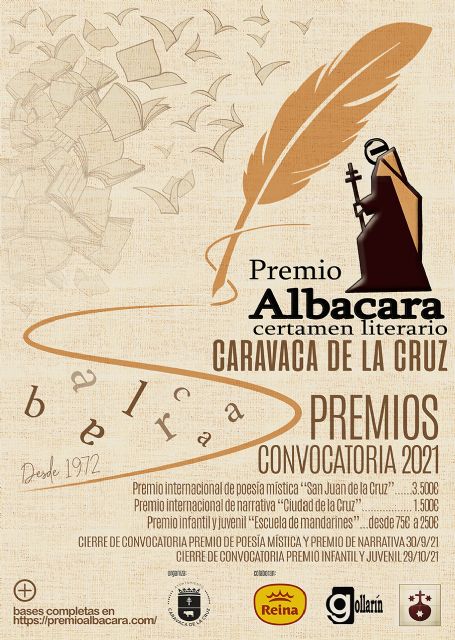El Ayuntamiento de Caravaca de la Cruz abre la convocatoria para participar en el certamen literario ‘Premios Albacara 2021’ - 1, Foto 1