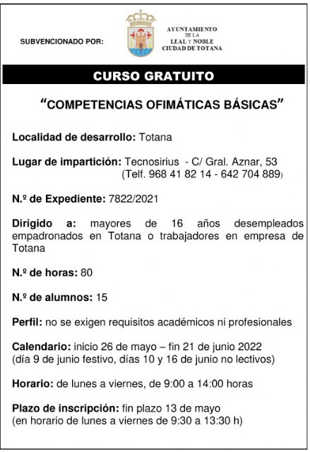 Curso gratuito competencias ofimáticas básicas, Foto 2