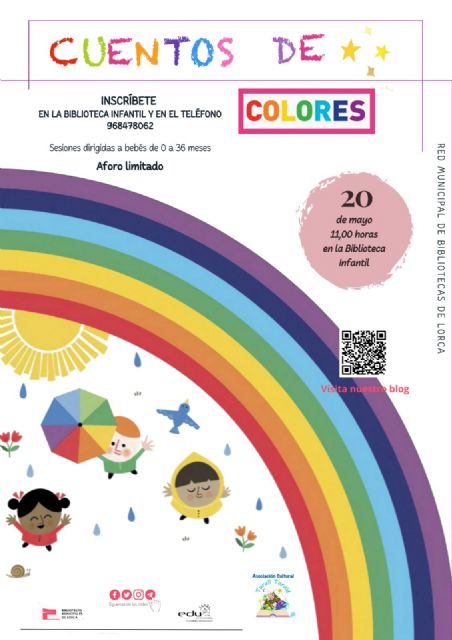 La Red Municipal de Bibliotecas de Lorca organiza la actividad 'Cuentos de Colores' el próximo 20 de mayo en la Biblioteca Infantil - 1, Foto 1