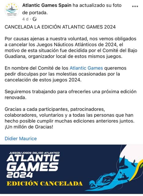 Suspendidos los Juegos Náuticos Atlánticos 2024 que tenían que celebrarse en dos municipios españoles y tres portugueses - 1, Foto 1