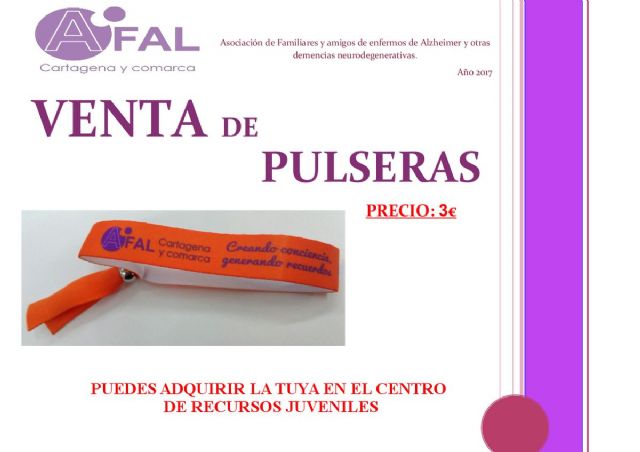 La Concejalia de Juventud colabora con AFAL en la venta de pulseras y camisetas - 1, Foto 1