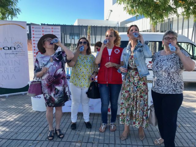 El Ayuntamiento y la AECC reparten 100 muestras de crema solar y 300 botellines de agua con el objetivo de concienciar a la población sobre el cáncer de piel y los golpes de calor - 2, Foto 2
