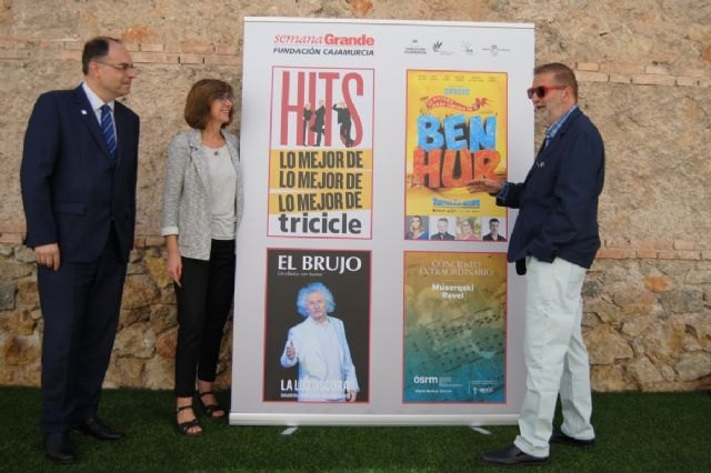 El Auditorio regional acogerá los últimos espectáculos de Tricicle y El Brujo dentro de la Semana Grande de la Fundación Cajamurcia - 1, Foto 1