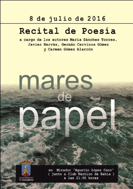 El recital Mares de papel invita a disfrutar de una lectura poética al atardecer de Bahía - 3, Foto 3