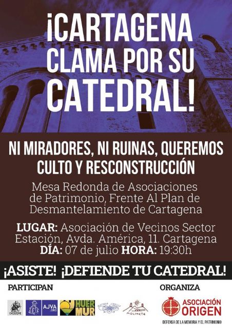 Cartel Mesa redonda Catedral de Cartagena - 1, Foto 1