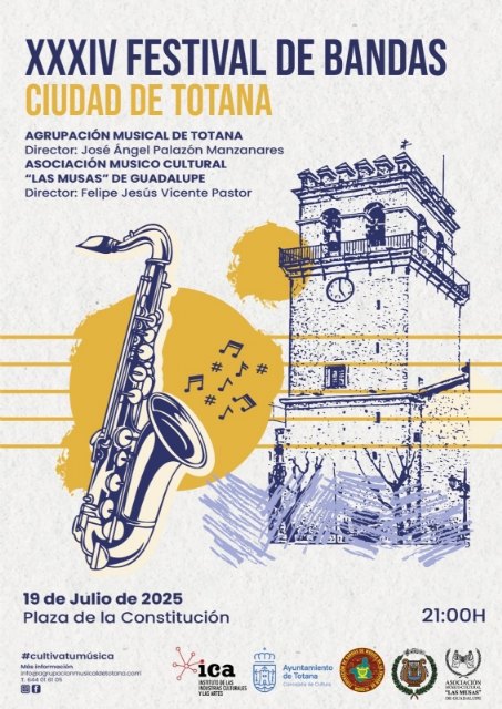 El XXXIV Festival de Bandas “Ciudad de Totana” se celebra el sábado 19 de julio, Foto 3