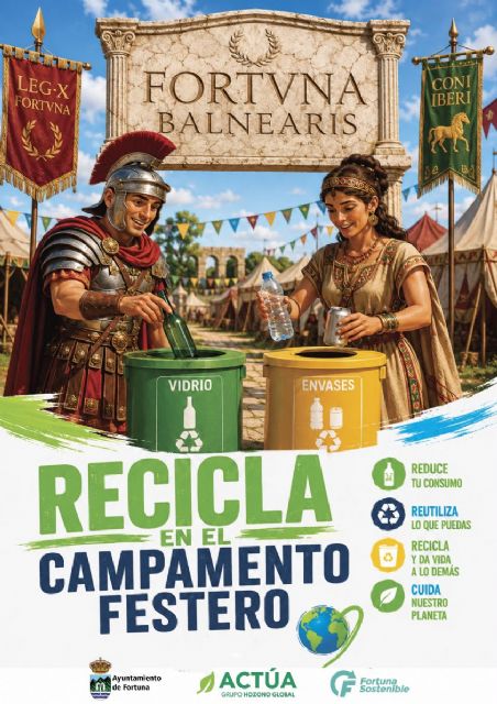 Fortuna instala contenedores para el reciclaje y refuerza la limpieza durante las Fiestas de San Roque - 3, Foto 3