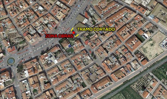 Corte de trfico por obras en la red de agua, Foto 1