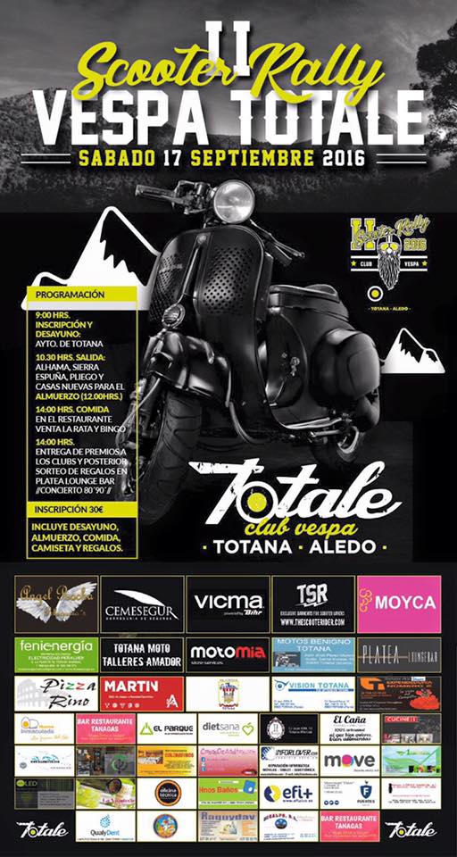 Presentan la II Scooter Rally Club Vespa Totale que tendrá lugar el sábado 17 de septiembre, Foto 3