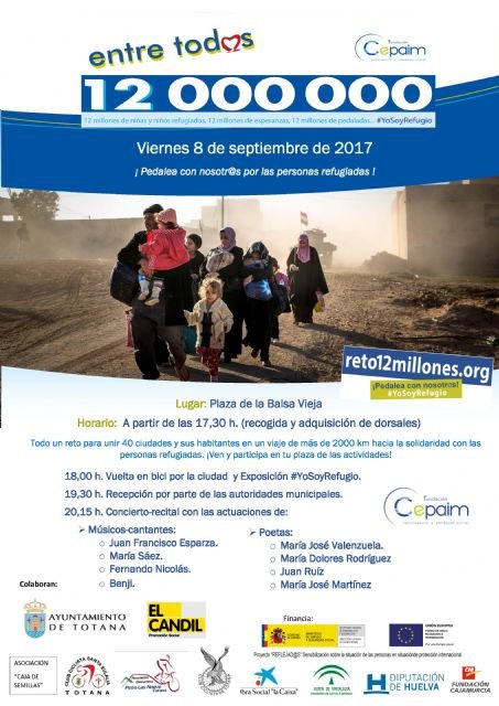 Totana se suma al reto Entre todos 12 millones, iniciativa promovida por la fundación CEPAIM en apoyo a los menores refugiados - 2, Foto 2