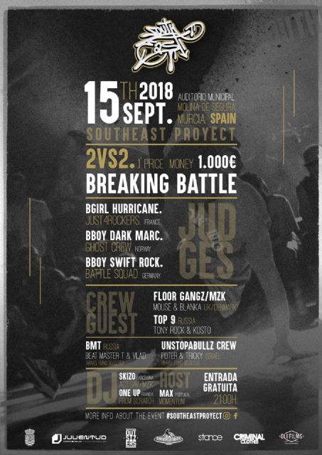 El Campeonato de Break Dance Proyecto Sureste 2018 de Molina de Segura se celebra el sábado 15 de septiembre - 1, Foto 1