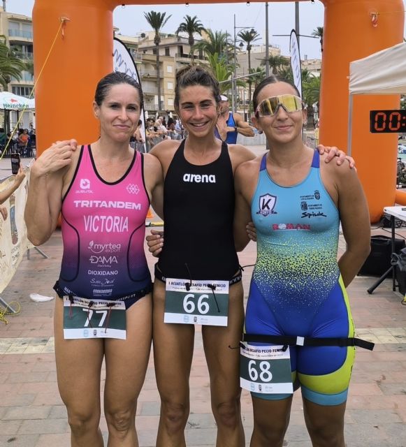 Elena Burruezo y Alberto Jaime de la Casa, ganadores del primer Acuatlón Desafío Pecio Fenicio de Mazarrón - 1, Foto 1