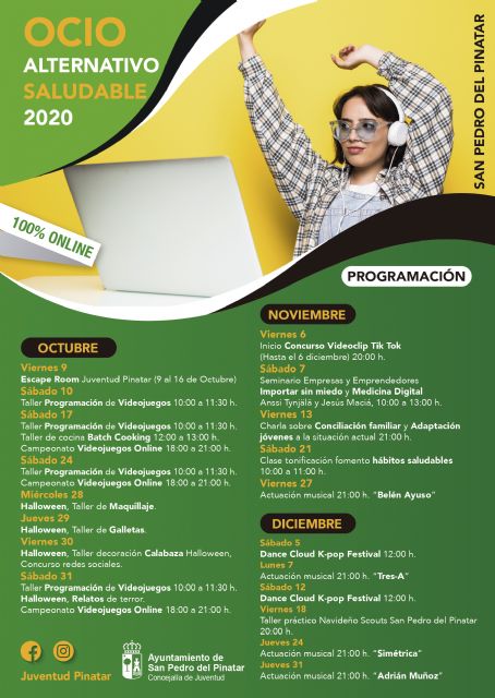 Juventud lanza la tercera edición de Ocio Alternativo Saludable con un programa totalmente online - 2, Foto 2