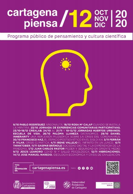 Rosa María Calaf, Irene Vallejo, Daniel Innerarity y José Manuel Naredo entre los nombres que participarán en Cartagena Piensa - 1, Foto 1