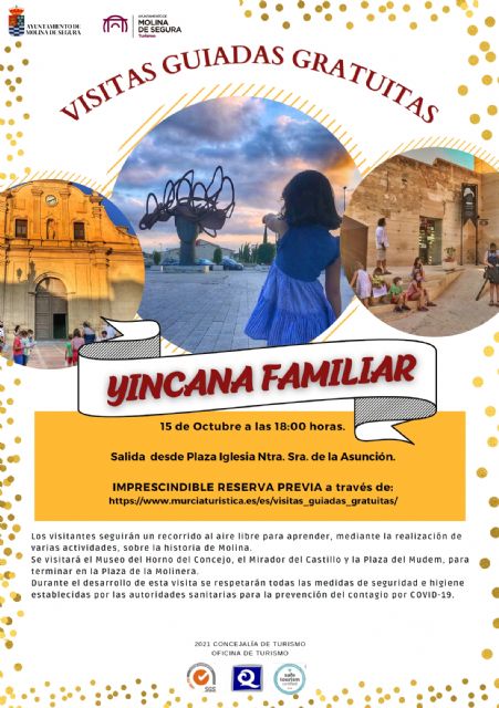La Concejalía de Turismo de Molina de Segura organiza la visita guiada gratuita Yincana Familiar el viernes 15 de octubre - 1, Foto 1