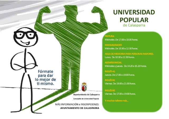 Abierto el plazo de matriculación de los cursos de la Universidad Popular de Calasparra 2021/20212 - 1, Foto 1