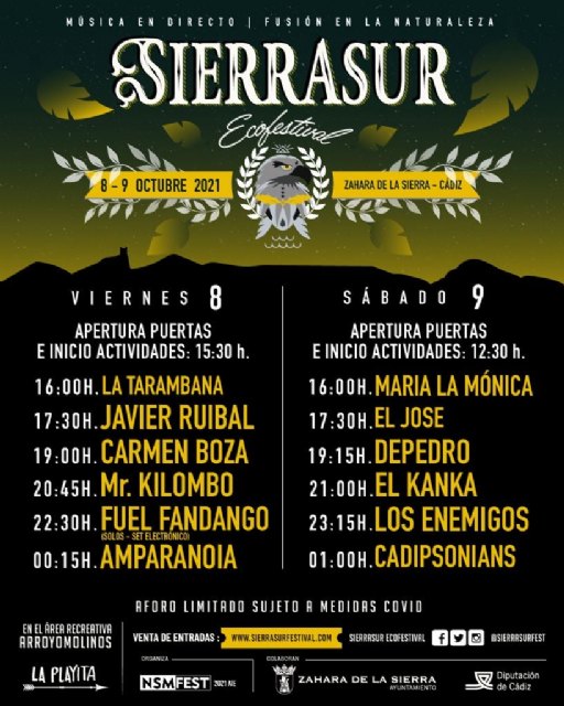 SIERRASUR, un fin de semana de música y actividades en la naturaleza - HORARIOS - 1, Foto 1