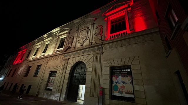Murcia conmemora el Día de la Hispanidad iluminándose con los colores de la bandera de España - 2, Foto 2
