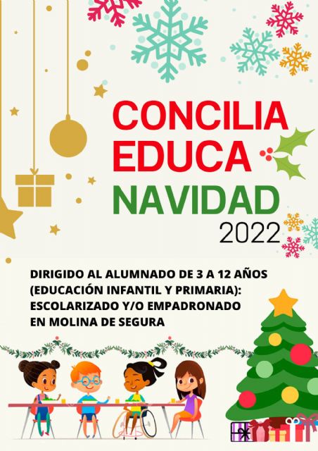 La Concejalía de Igualdad de Molina de Segura abre el plazo de inscripción para el Servicio Concilia Educa Navidad 2022 el lunes 14 de noviembre - 1, Foto 1