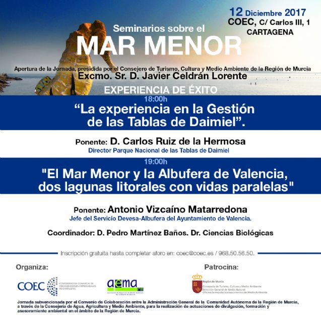 Un nuevo seminario sobre el Mar Menor difundirá las experiencias de la Albufera y Daimiel - 1, Foto 1