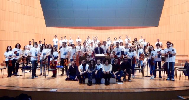 Los músicos de la Orquesta de Jóvenes de la Región de Murcia comienzan sus ensayos y talleres en el Auditorio regional - 1, Foto 1