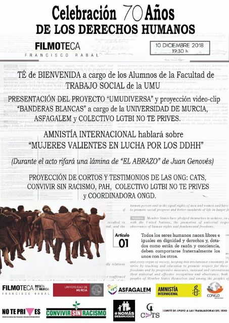 Estudiantes de la Universidad de Murcia presentan el videoclip 'Banderas blancas' este lunes en la Filmoteca Regional - 1, Foto 1