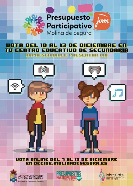 El proceso de votación del Presupuesto Participativo Joven 2018 de Molina de Segura se desarrolla del 7 al 13 de diciembre - 1, Foto 1
