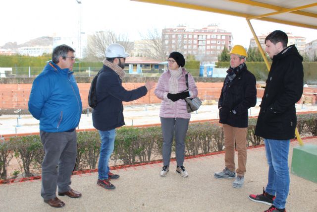 La alcaldesa y los concejales de Obras y Deportes visitan las obras de la nueva Piscina Olímpica - 3, Foto 3