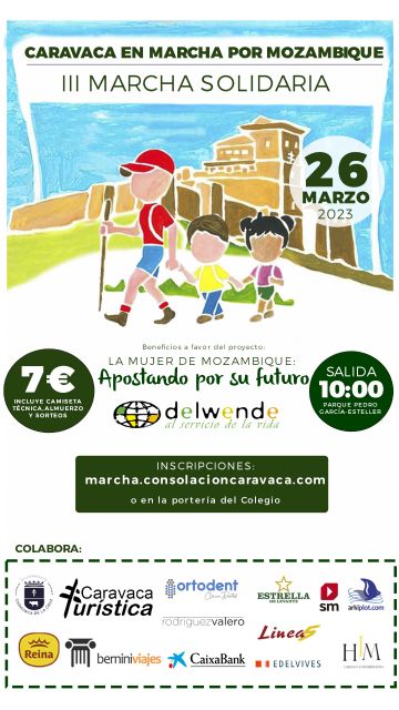 La Marcha Solidaria de la ONG Delwende regresa el 26 de marzo a las calles de Caravaca - 1, Foto 1