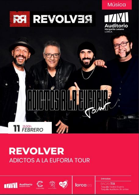 Revólver inicia este sábado 11 de febrero en el escenario del Auditorio Margarita Lozano de Lorca la gira en directo de las canciones de su nuevo trabajo discográfico ´Adictos a la euforia´ - 1, Foto 1