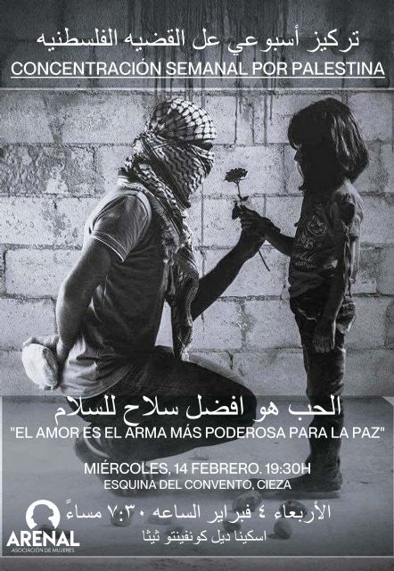 La asociación de mujeres Arenal continúa con las concentraciones semanales de apoyo a la causa palestina - 1, Foto 1
