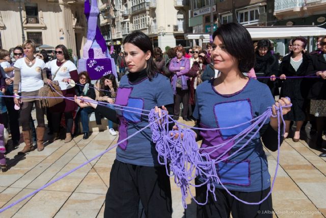 Las mujeres visten de lila Cartagena en defensa de sus derechos - 4, Foto 4