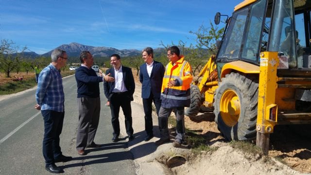 Las obras en la carretera de El Berro de Alhama de Murcia mejorarán la seguridad al evitar la formación de charcos, Foto 1