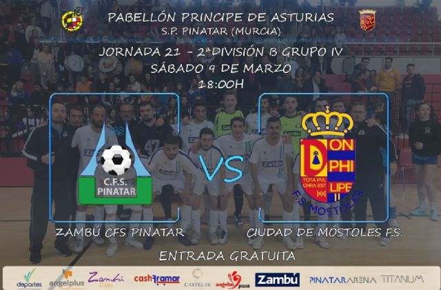 Zambú CFS Pinatar quiere vencer al líder Ciudad de Móstoles ante su afición - 1, Foto 1