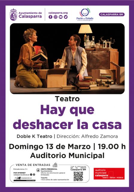La obra de teatro Hay que deshacer la casa llegará próximamente a Calasparra - 2, Foto 2