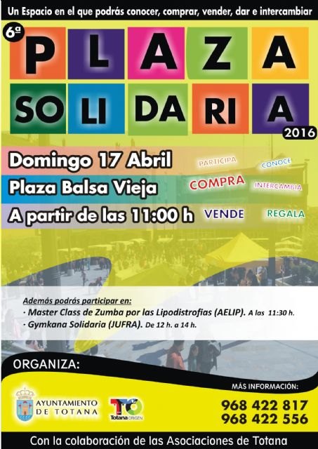 Un total de 13 asociaciones y ONG´s participarán en la VI Plaza Solidaria, Foto 2