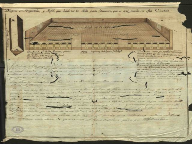 El plano en color de un granero del siglo XVIII, documento del mes del Archivo Municipal - 1, Foto 1