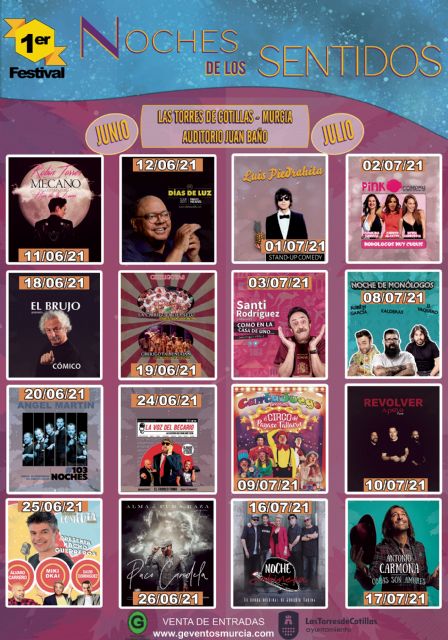 Los cómicos Dani Martín y Santi Rodríguez, y la música de Pablo Milanés, Revólver y Antonio Carmona, este verano en Las Torres de Cotillas - 1, Foto 1