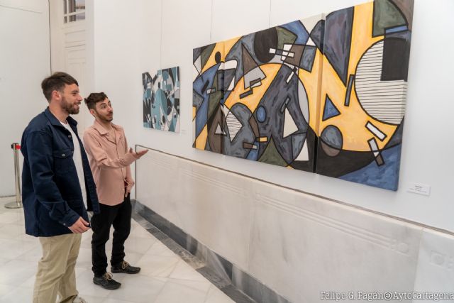 El arte abstracto y cubista de Diego Castiñeyra llega al Palacio Consistorial de Cartagena - 1, Foto 1