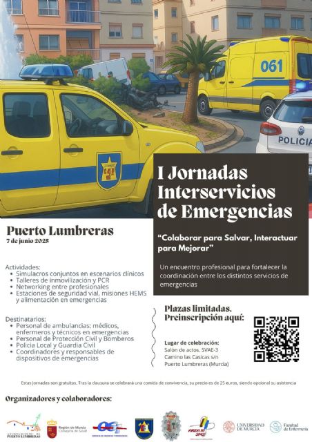 Puerto Lumbreras celebrará el 7 de junio la primera Jornada Interservicios de Emergencias ´Colaborar para salvar, interactuar para mejorar´ - 1, Foto 1